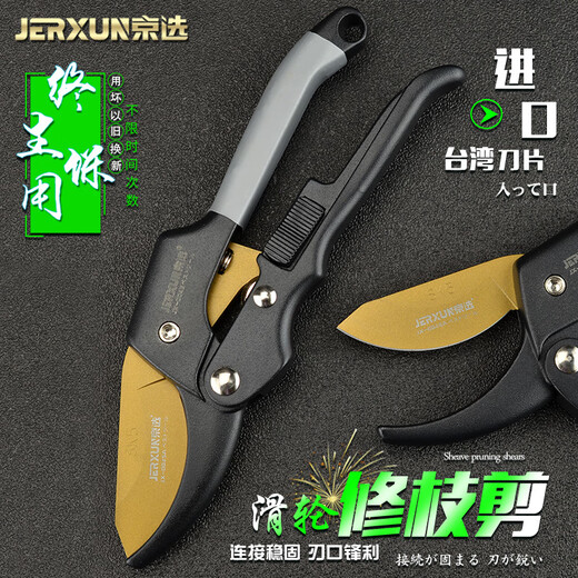 JERXUN imported pruning fruit tree pruning scissors garden pruning branches garden labor-saving flower pruning scissors household picking scissors