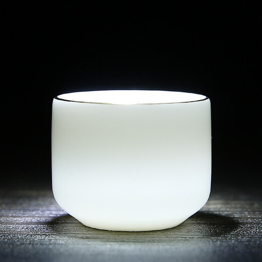 Bi Fang utensils Dehua mutton-fat jade white porcelain wine set set with gold tracing, small wine cup, half Jin Jin is equal to 0.5 kg, sake and white wine divider, three liang ceramic small wine cup set, beauty pot, one pot, 6 cups - gold tracing style (flask 170 ml)