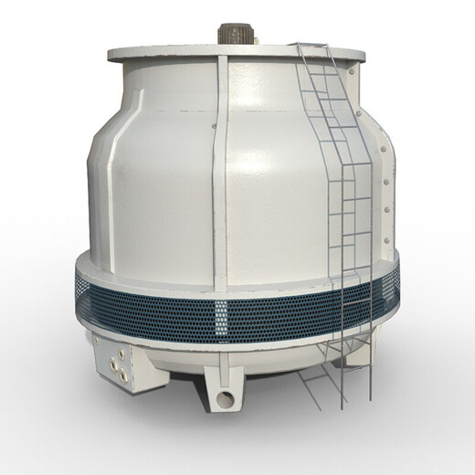 ODU FRP cold water tower small 10 tons industrial cooling tower round (80T high temperature cooling tower with ladder) 60-100 degrees