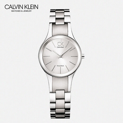 CK卡文克莱（Calvin Klein）Simplicity系列手表 简约时分针灰盘钢带女表 石英表 K4323185