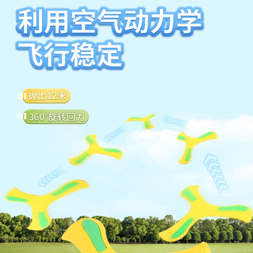 
Hanhan Paradise Children's Outdoor Toys Soft Boomerang Frisbee Luminous Glowing Three Leaf Round Park Children's Day Gift