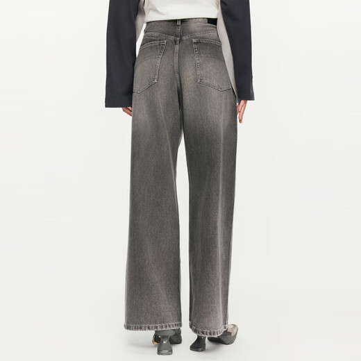 Jnby/Jiangnan Buyi [ESG] Frühlings- und Herbst-Denim Lose Wide-Big Hosen Retro Casual Pendelung 5o9e12530 998/Denim Dark Grey XS
