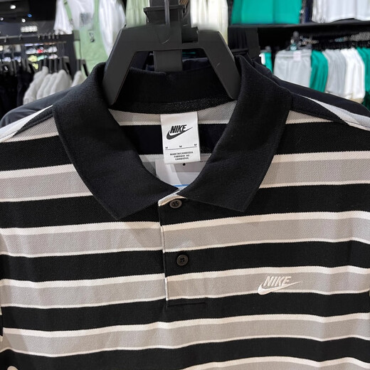 耐克（NIKE）男子POLO衫短袖运动休闲条纹翻领透气半袖T恤 FN3897-010 FN3897-010 S