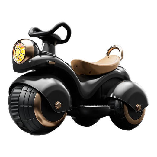 Beibele children's electric car motorcycle can sit on a toy car for children 1-3-6 years old baby three-wheeled battery car for boys and girls single drive powder 6V4+early education music+Bluetooth 1-7 years old birthday and Children's Day gift