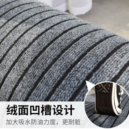Xuxian kitchen floor mats are water-absorbent, non-slip, oil-resistant, and stain-resistant, household door mats, cuttable mats, carpets, and customizable 80*180cm. Red and black stripes-upgraded thickening