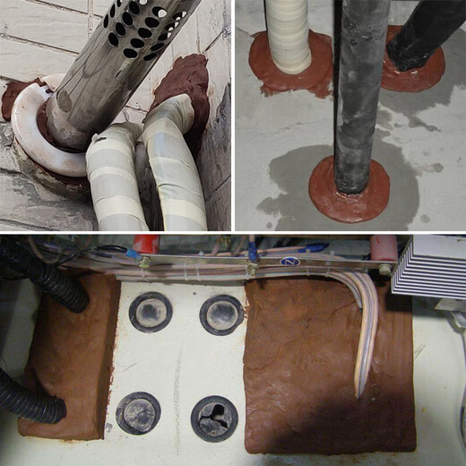 Quxing Fireproof Mud Sealing Mud Organic Fireproof Blocking Material Insulating Flame Retardant High Temperature Resistant Air Conditioning Blocking Hole Sealing Mud 2KG