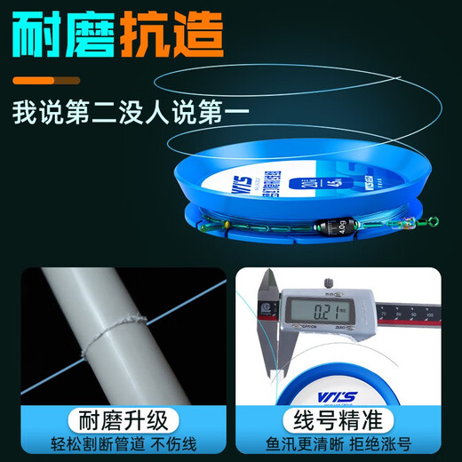 Wei Tuosen fishing line main line imported tied fishing main line Taiwan fishing line set fishing line set PE line complete set of finished product 4.5m 8-shaped ring style 3 rolls No. 2