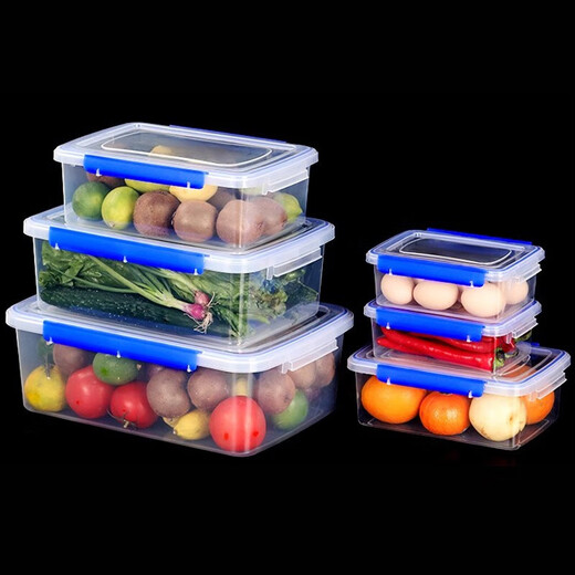 Chenbu Hotel kitchen rectangular large capacity commercial sealed plastic fresh-keeping box for refrigerator special thickened canteen storage box sealed 9904 [33.5*22.5*11cm]