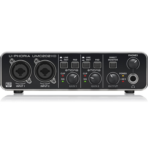 Behringer Behringer UMC202HD sound card professional USB recording external live broadcast karaoke sound card audio interface guitar piano instrument recording