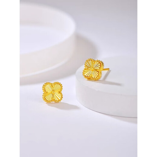 Fat Donglai's same style 18k color gold earrings, gold color earrings, gold retro hoop earrings for women, diamond earrings