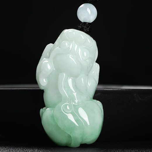 7000-Year-Old Jadeite Pixiu Pendant, Type A, Men’s and Women’s Jade Pendant, Comes with Identification Certificate