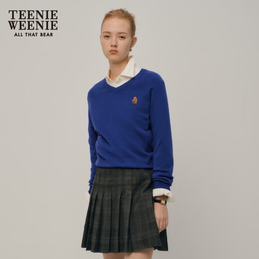 Teenie Weenie bear women's winter clothing V-neck college style casual commuter sweater pullover knit sweater women