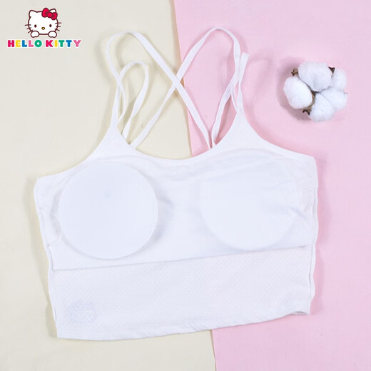 Hellokitty Детские бюстгальтеры для развития и подвесные жилеты для девочек нижнего белья носят внутри базовых вершин студентов в подростковом возрасте KT03D11094 White 80A