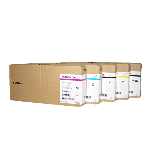 Canon Grand Format Imprimante IPF831 / 841/851 PROPACTER CARTRIDE À L'ENK ORIGINAL 700ML PFI-8707 MBK EMPOR
