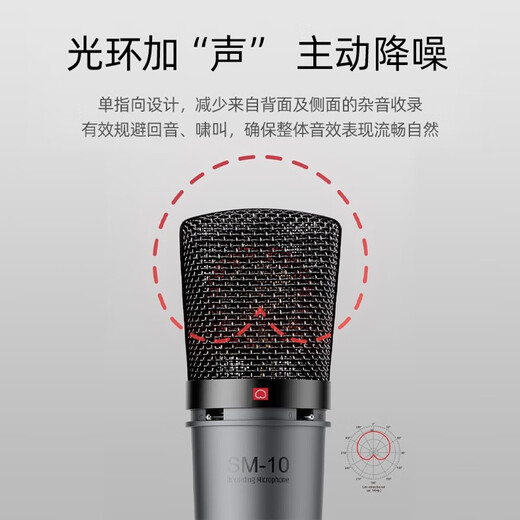 TAKSTAR SM-10 live broadcast equipment professional recording microphone anchor singing karaoke condenser microphone microphone MX3 mixer mobile phone sound card package
