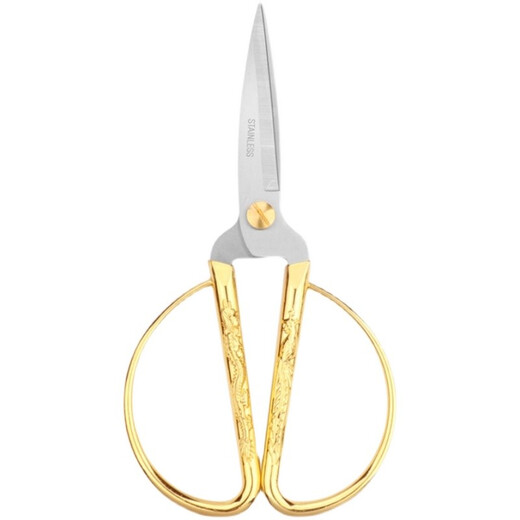 Ino Ruman special scissors for paper-cutting, household household plastic hoses, carbon steel small scissors, window decals, paper scissors, 5# dragon and phoenix scissors 4.8 inches