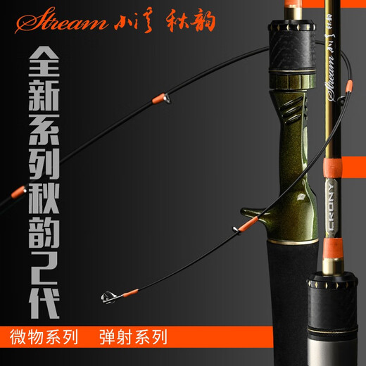 CRONYs neue Xiaoxi Qiuyun 2 Regenbogenversion der zweiten Generation, weich abgestimmte Pferdemaulrute, Mikroobjektstrom-Auswurfköderrute 2,03 m S682L/gerader Griff 2,03 m, weich abgestimmt