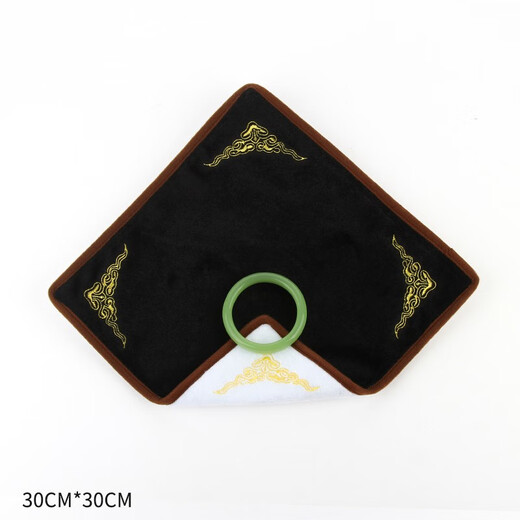 Pei Linkai black and white double-sided jewelry display cloth double-sided velvet counter jewelry jade jade inspection cloth cultural play display doily 30cm*30cm