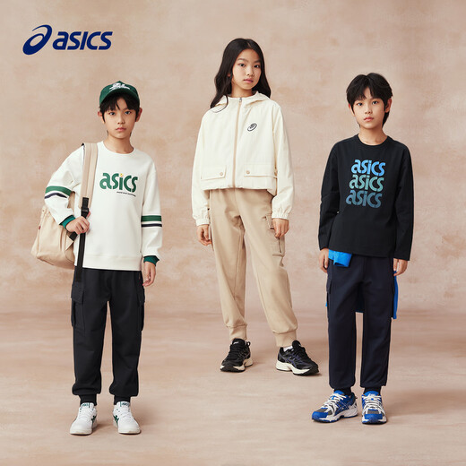 亚瑟士（asics）童装男女童工装长裤运动弹力透气时尚2025年春331251083066