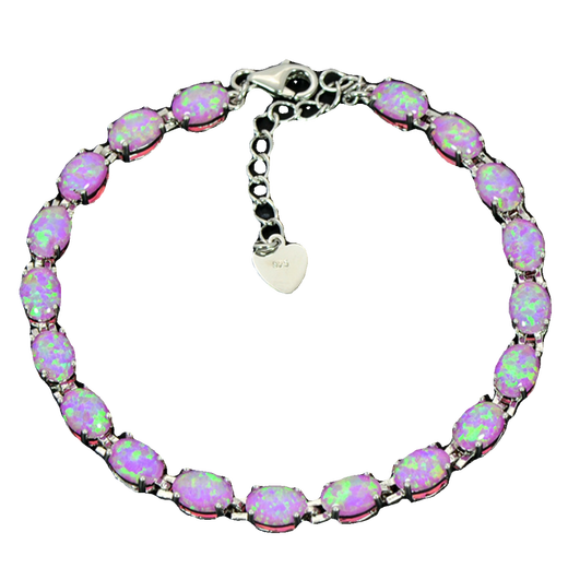 DL 1998 Fat Donglai same style opal stone bracelet trendy artificial opal oval national fashion hip-hop fashion niche gemstone blue