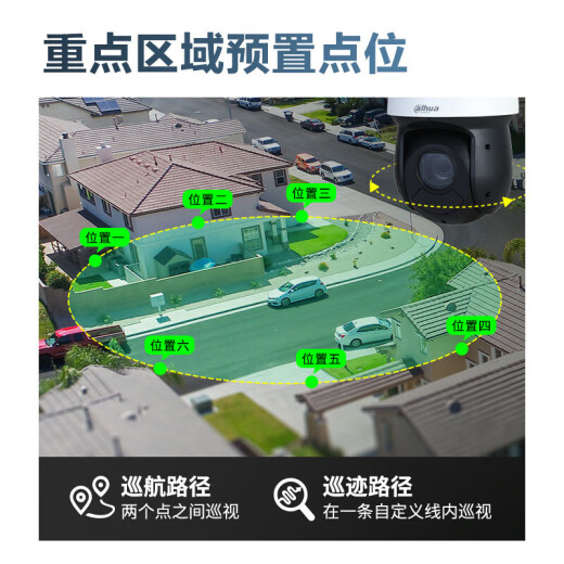 dahua大华200万网络高速球机变焦变倍高清监控摄像头室户外360度全景云台旋转全彩夜视 DH-SD6223-A-i智能全彩球 全国联保