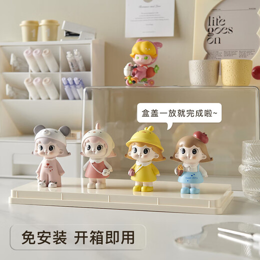 JEKO&JEKO blind box display box layered transparent figure storage box Bubble Mart labubu toy display stand three-layer ladder