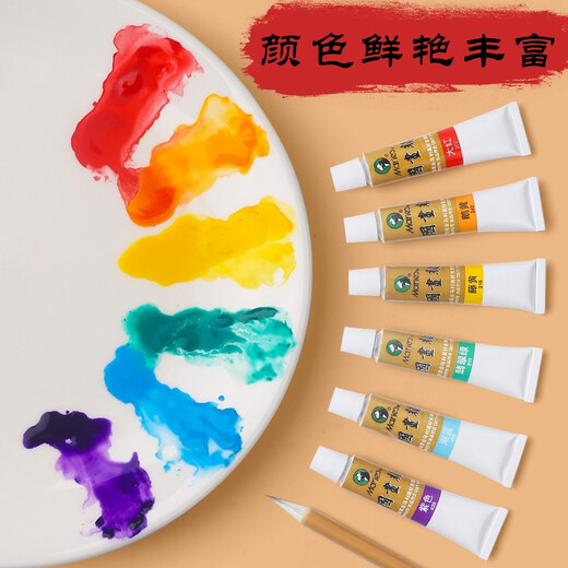 Marie s Marley Chinese painting pigments Chinese painting professional tool set ink painting Chinese painting equipment primary school students beginners Chinese painting entry-level complete set 18 colors 12ML single box