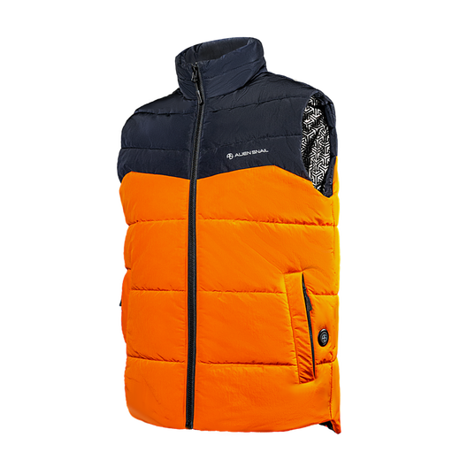 Alien Snail Electric Heated Vest Washable Winter Motorcycle Riding Clothing for Men and Women Warm Motorcyclist Clothes Orange XL