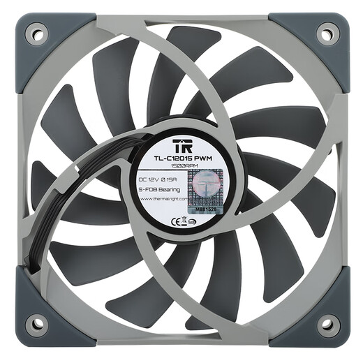 利民（Thermalright）TL-C12015B 1800转薄款黑色风扇 12cm机箱散热风扇 TL-C12015【单只装】