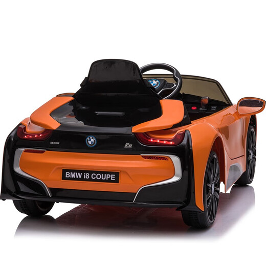 Berica (Berica) BMW i8 Infantil y para niños Auto eléctrico El automóvil de control remoto del automóvil puede sentarse y balancear al bebé el columpio de cuatro ruedas de cuatro ruedas de cuatro ruedas Swing + espuma de control remoto asiento de cuero de cuero