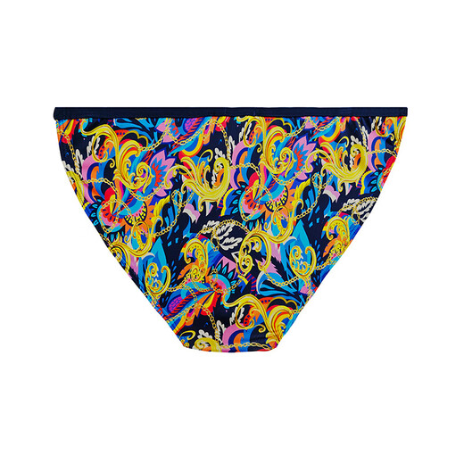 HOM French men's low-waist thong fashionable butt-covering design shows large high-cut sexy underwear multi-color printing briefs multi-color printing L