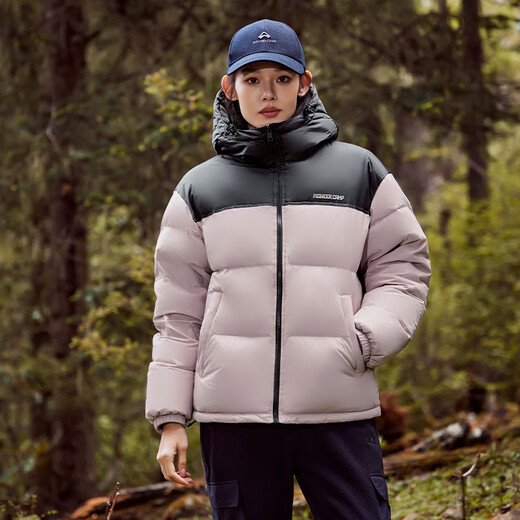 拓路者（Pioneer Camp）冬季新款90绒男女情侣装连帽羽绒服宽松加厚保暖外套700蓬学生 黑色 M