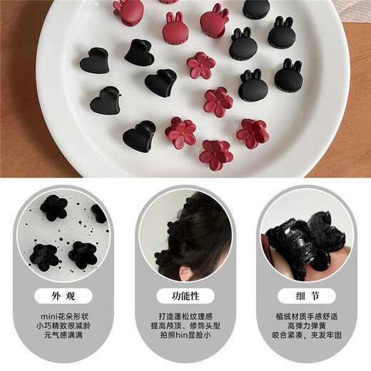 Zhuo Keke Mini Princess Hair Clip Broken Hair Side Bangs Clip Hair Clip Small Forehead Hair Clip Female Mini Clip Headwear Mixed Color Combination 12 Pack