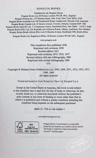 塔西佗 罗马帝国编年史 英文原版 PBC The Annals of Imperial Rome Tacitus 欧洲史