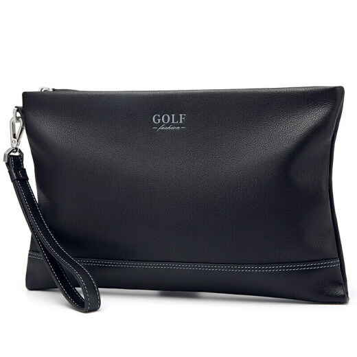 Golf GOLF men's handbag soft first-layer cowhide fashion envelope wallet large capacity clutch bag multi-card slot clutch bag for men 5X557393J black gift for boyfriend or father