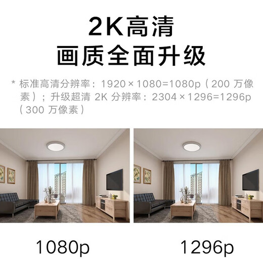 
Xiaomi (MI) camera monitor for home use 2k1296p HD gimbal version 360-degree smartphone remote wireless infrared night vision baby care device Xiaomi camera gimbal version 2K+32G memory card [high speed]
