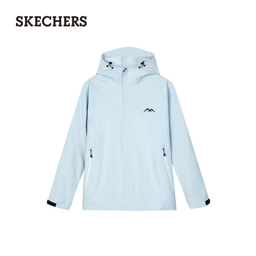 Skechers Rubik's Cube series men's and women's three-in-one polar fleece jacket jacket L424W168 baby light blue/022G/women's L