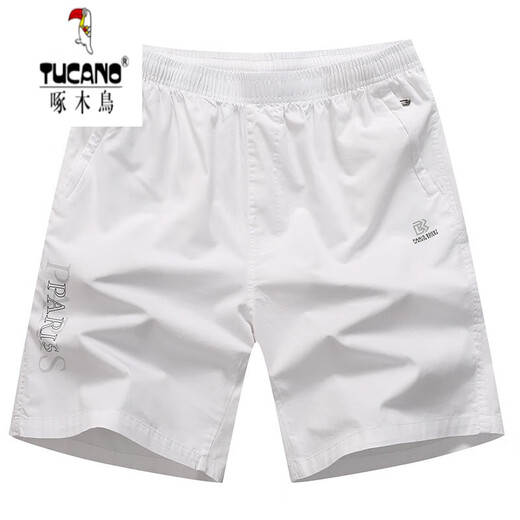 
Woodpecker (TUCANO) pure white shorts men's summer pure cotton outer wear trousers running casual 5-minute half-piece pants trendy 9227 dark blue pocket with zipper L 100-130Jin [Jin equals 0.5 kg]