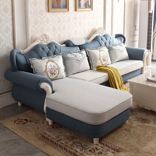 Huanan Gongxiong Technology Fabric Sofa European Style 3.2 Meter Fabric Sofa Coffee Table TV Cabinet Combination Large and Small Apartment High-end Living Room Dark Blue European Style Sofa + Coffee Table + TV Cabinet Huanan Gongxiong Technology Fabric Sofa European Style 3.2 Meter Fabric Sofa Coffee Table TV Cabinet Combination Large and Small Apartment High-end Living Room Dark Blue European Style Sofa + Coffee Table + TV Cabinet