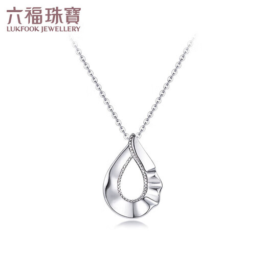 Lukfook Jewelry Platinum Necklace Platinum 950 Hollow Water Drop Necklace Price EFPTBN0006 Approximately 3.09 grams