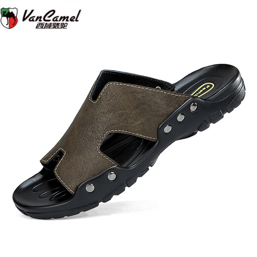 Western Camel (Vancamel) Sandalias Summer de verano NUEVO ALMO 47 AUTERA DEL AUTERO 48 MÁS GATA TALLA PLANO 48 Sandalias 50 de gran tamaño 51 Genuine Leather Soft 52 zapatillas C/1105 Negro 50