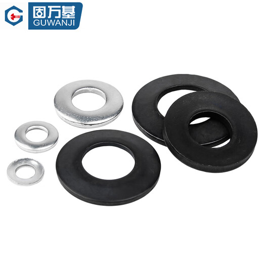 Guwanji 65MN manganese steel black disc washer 304 stainless steel saddle tapered butterfly locking spring washer complete collection blue and white zinc M6x14x1.5 (50 pcs)