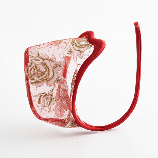 Long Night Sexy Panties Invisible C-string Pants Sexy Butt-Exposing T-Pants Lace Transparent Couple Panties Set One Size D077 Rose Red Men's Style