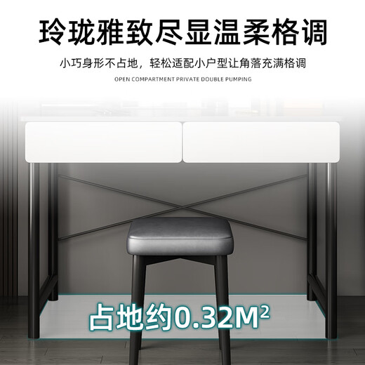 Shanshan wood art dressing table bedroom light luxury dressing table modern simple small apartment dressing table with mirror light storage integrated dressing table