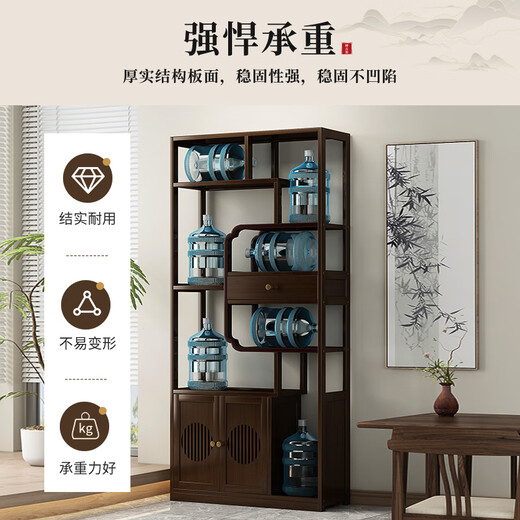 Bamboo Art Jiaxin Chinese Bogu Rack Tea Room Tea Set Ornaments Storage Rack Tea Rack Tea Cabinet Storage Rack Screen Partition Display Cabinet High Cabinet Style