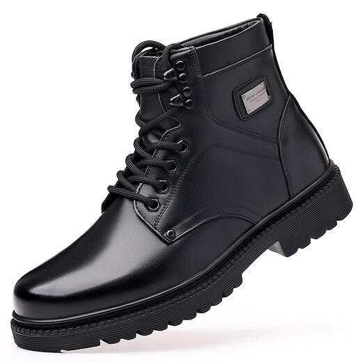 Special Forces Cold-proof Boots 3513 Cruiser Hook Men's Cotton Shoes Real Cowhide Men's Boots Wool High-top Special Officers and Soldiers Combat Boots Winter Fur Shoes Men's Northeast Cold-proof Shoes Cotton Shoes 3519 Black Single Shoes 40