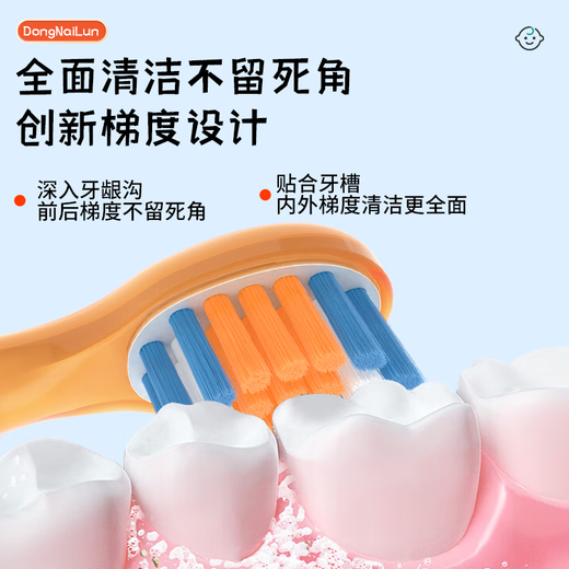 Dong Nailun suitable for usmile smile plus electric toothbrush head, cares for children's tender gums, cushioning full-effect cleaning style 8-pack, suitable for usmile children's toothbrushes