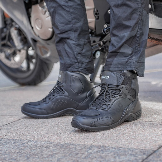 Duhan (DUHAN) motorcycle riding shoes, comfortable anti-fall motorcycle shoes for men, casual commuting riding short boots, racing shoes for women, four seasons 23701 upgraded black 42