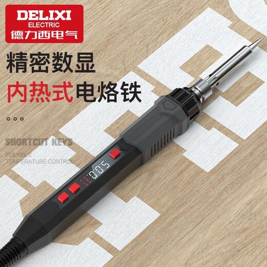 DELIXI ELECTRIC electric soldering iron set home repair welding artifact constant temperature soldering gun temperature regulating welding pen electric iron 60w