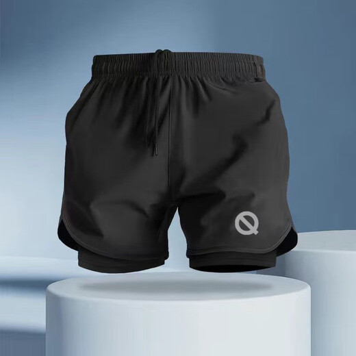 Qinkung Light Industry Leichte Eisdraht Schnell trockene Kurzfilme Sommerlauf-Training Drei-Cross-Hosen Anti-exponierte Fitnesssporthosen #187 Grauweiß/QG Leicht 7xl 753-862jin [Jin entspricht 0,5 kg]